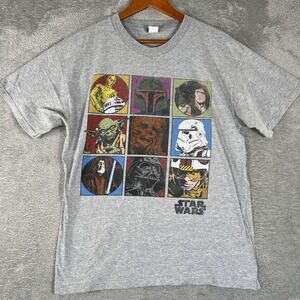 Star Wars Shirt Mens Large Graphic Tee Darth Vader Yoda Chewbacca Stormtrooper